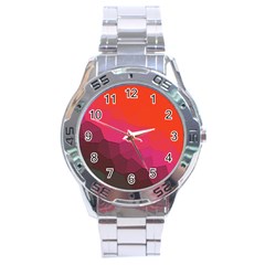 Abstract Elegant Background Pattern Stainless Steel Analogue Watch by Simbadda