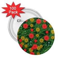 Completely Seamless Tile With Flower 2 25  Buttons (100 Pack)  by Simbadda