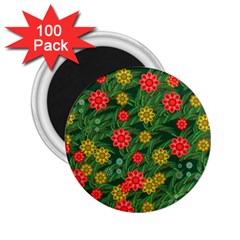 Completely Seamless Tile With Flower 2 25  Magnets (100 Pack)  by Simbadda