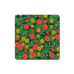 Completely Seamless Tile With Flower Square Magnet Front