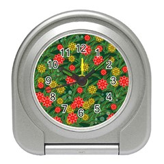 Completely Seamless Tile With Flower Travel Alarm Clocks by Simbadda