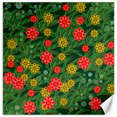 Completely Seamless Tile With Flower Canvas 16  X 16   by Simbadda