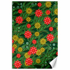 Completely Seamless Tile With Flower Canvas 20  X 30   by Simbadda