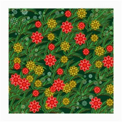 Completely Seamless Tile With Flower Medium Glasses Cloth (2-side) by Simbadda