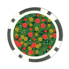 Completely Seamless Tile With Flower Poker Chip Card Guard (10 Pack) by Simbadda