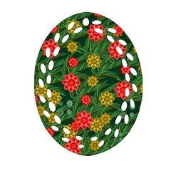 Completely Seamless Tile With Flower Oval Filigree Ornament (two Sides) by Simbadda