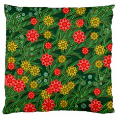 Completely Seamless Tile With Flower Large Flano Cushion Case (two Sides) by Simbadda