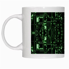 An Overly Large Geometric Representation Of A Circuit Board White Mugs by Simbadda