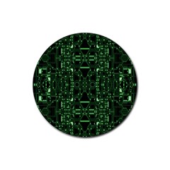 An Overly Large Geometric Representation Of A Circuit Board Rubber Coaster (round)  by Simbadda