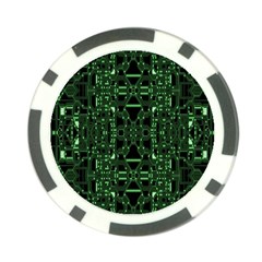 An Overly Large Geometric Representation Of A Circuit Board Poker Chip Card Guard by Simbadda