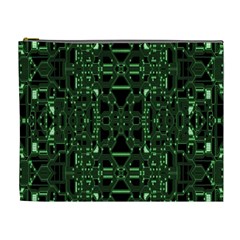 An Overly Large Geometric Representation Of A Circuit Board Cosmetic Bag (xl)