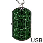 An Overly Large Geometric Representation Of A Circuit Board Dog Tag USB Flash (Two Sides) Front