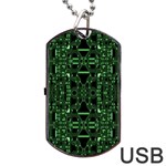 An Overly Large Geometric Representation Of A Circuit Board Dog Tag USB Flash (Two Sides) Back