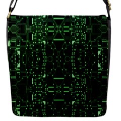 An Overly Large Geometric Representation Of A Circuit Board Flap Messenger Bag (s) by Simbadda