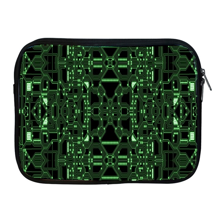 An Overly Large Geometric Representation Of A Circuit Board Apple iPad 2/3/4 Zipper Cases