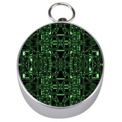 An Overly Large Geometric Representation Of A Circuit Board Silver Compasses by Simbadda