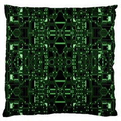 An Overly Large Geometric Representation Of A Circuit Board Large Flano Cushion Case (one Side) by Simbadda