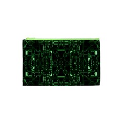 An Overly Large Geometric Representation Of A Circuit Board Cosmetic Bag (xs) by Simbadda