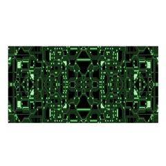 An Overly Large Geometric Representation Of A Circuit Board Satin Shawl by Simbadda