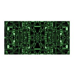 An Overly Large Geometric Representation Of A Circuit Board Satin Wrap by Simbadda