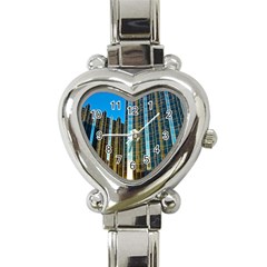 Two Abstract Architectural Patterns Heart Italian Charm Watch by Simbadda