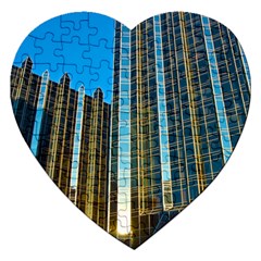 Two Abstract Architectural Patterns Jigsaw Puzzle (heart) by Simbadda