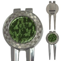 Camouflage Green Army Texture 3-in-1 Golf Divots