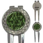 Camouflage Green Army Texture 3-in-1 Golf Divots Front