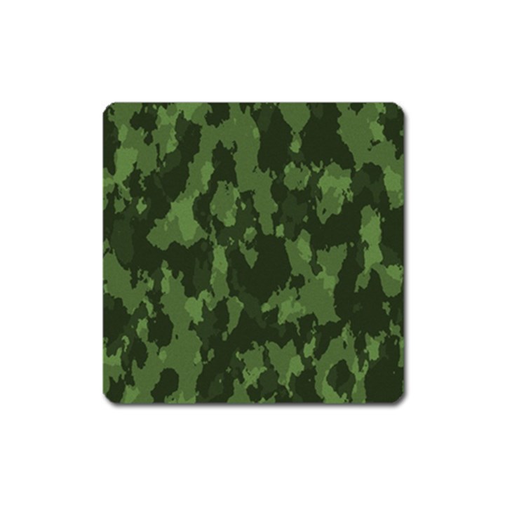 Camouflage Green Army Texture Square Magnet