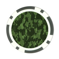 Camouflage Green Army Texture Poker Chip Card Guard by Simbadda