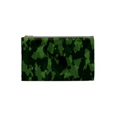 Camouflage Green Army Texture Cosmetic Bag (small) 