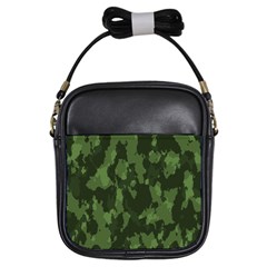 Camouflage Green Army Texture Girls Sling Bags