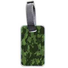 Camouflage Green Army Texture Luggage Tags (two Sides) by Simbadda