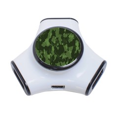 Camouflage Green Army Texture 3-port Usb Hub by Simbadda