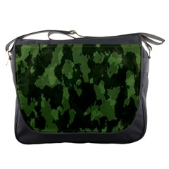 Camouflage Green Army Texture Messenger Bags by Simbadda