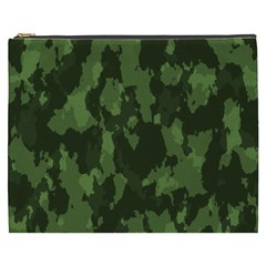 Camouflage Green Army Texture Cosmetic Bag (xxxl)  by Simbadda