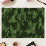 Camouflage Green Army Texture Cosmetic Bag (XXXL)  Back