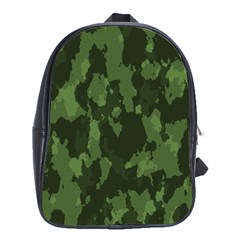 Camouflage Green Army Texture School Bags (xl)  by Simbadda