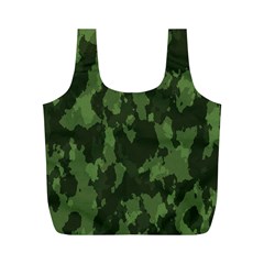 Camouflage Green Army Texture Full Print Recycle Bags (m)  by Simbadda