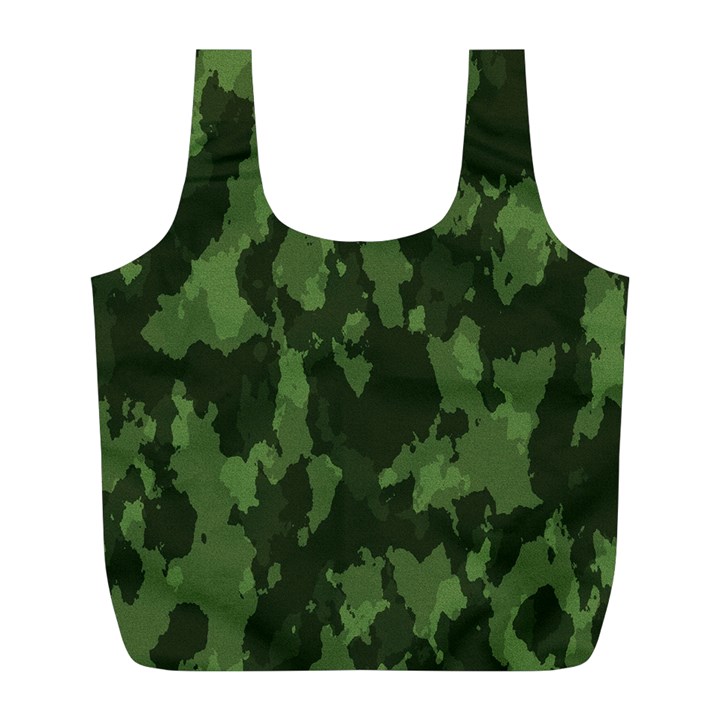 Camouflage Green Army Texture Full Print Recycle Bags (L) 