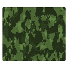 Camouflage Green Army Texture Double Sided Flano Blanket (small) 