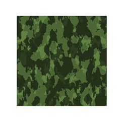 Camouflage Green Army Texture Small Satin Scarf (square) by Simbadda