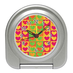 Pattern Travel Alarm Clocks by Valentinaart