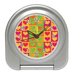 Pattern Travel Alarm Clocks Front