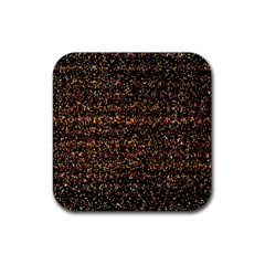 Pixel Pattern Colorful And Glowing Pixelated Rubber Coaster (square)  by Simbadda