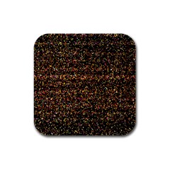 Pixel Pattern Colorful And Glowing Pixelated Rubber Square Coaster (4 Pack)  by Simbadda