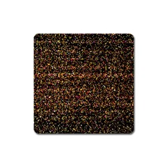 Pixel Pattern Colorful And Glowing Pixelated Square Magnet by Simbadda