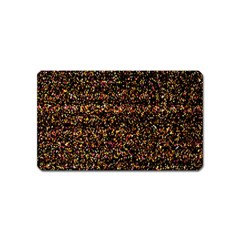 Pixel Pattern Colorful And Glowing Pixelated Magnet (name Card) by Simbadda