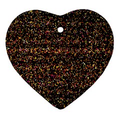 Pixel Pattern Colorful And Glowing Pixelated Heart Ornament (two Sides) by Simbadda