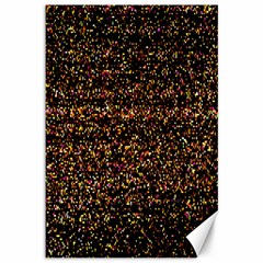 Pixel Pattern Colorful And Glowing Pixelated Canvas 12  X 18   by Simbadda